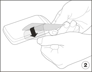 An illustration of magnetic attach strips being applied to monitor.