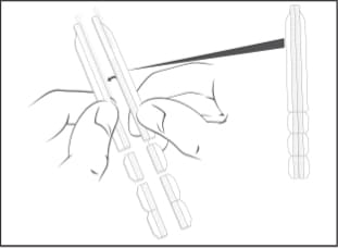 Illustration of slide mount tabs.