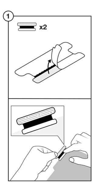 Attaching hinges to 3M™ COMPLY™ Attachment custom fit.